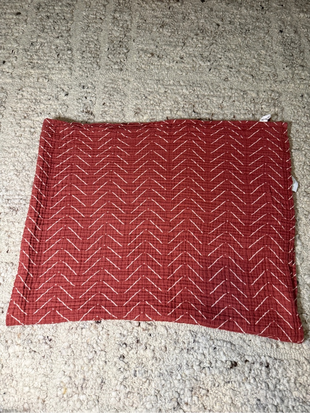 Itzy Ritzy Rust Red Chevron Muslin Swaddle